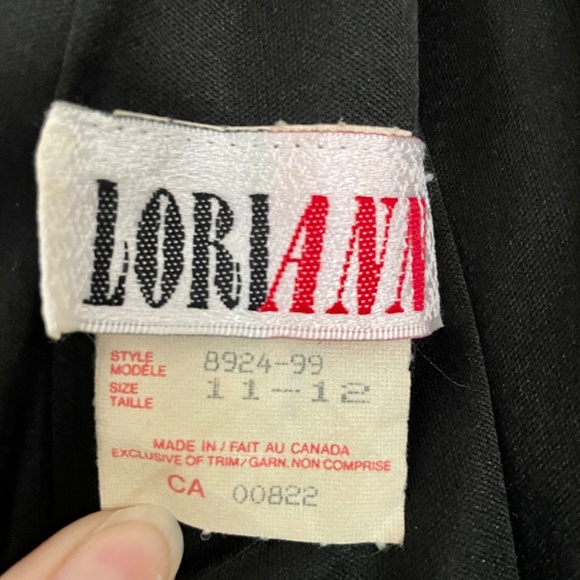 Vintage long black formal dress size large - Picture 6 of 7